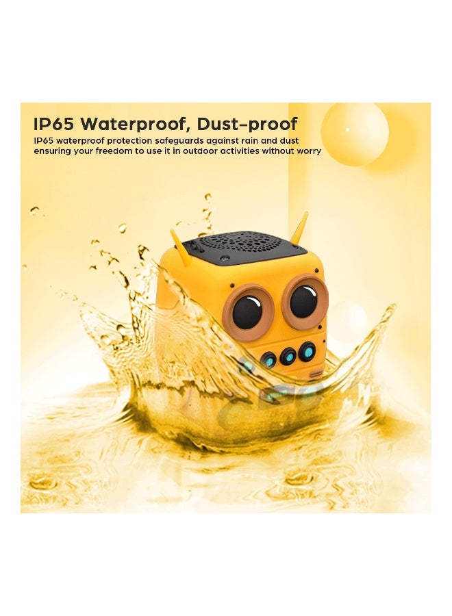 Cartoon Mini Bluetooth Speaker, Small Bluetooth 5.0 Speaker IP65 Wireless Bluetooth Mini Speaker Cute Robot Portable Wireless Speaker Miniature Wireless Robot Speaker for Home Camping Beach Outdoor - Image 2