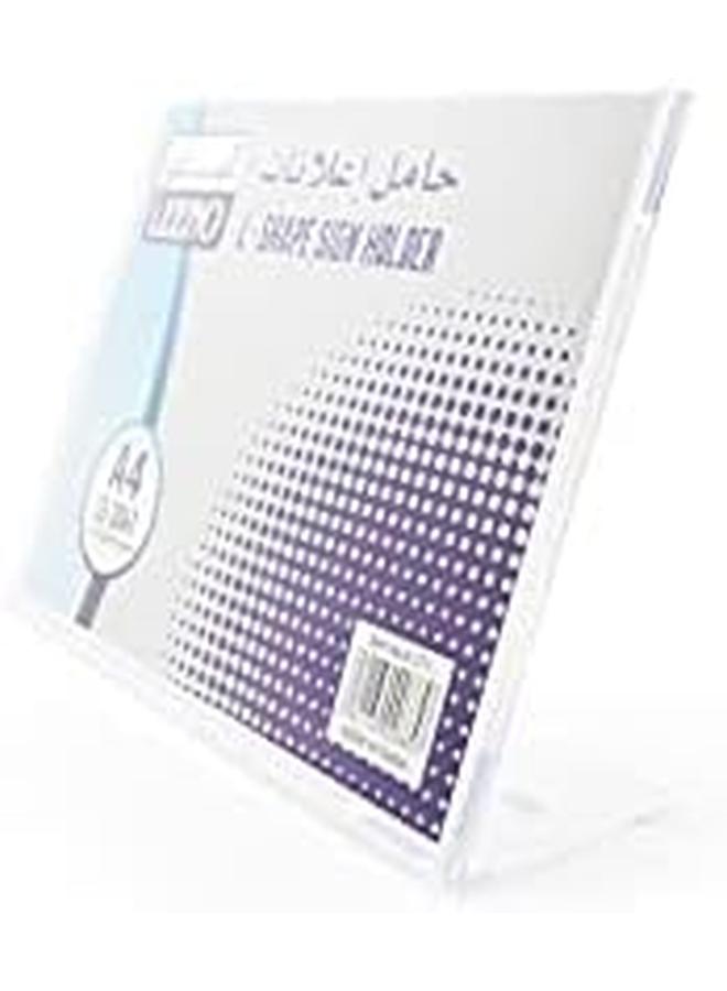 LEENO Sign Holder A4 Horizontal Orientation 210X297Mm Clear - Image 2