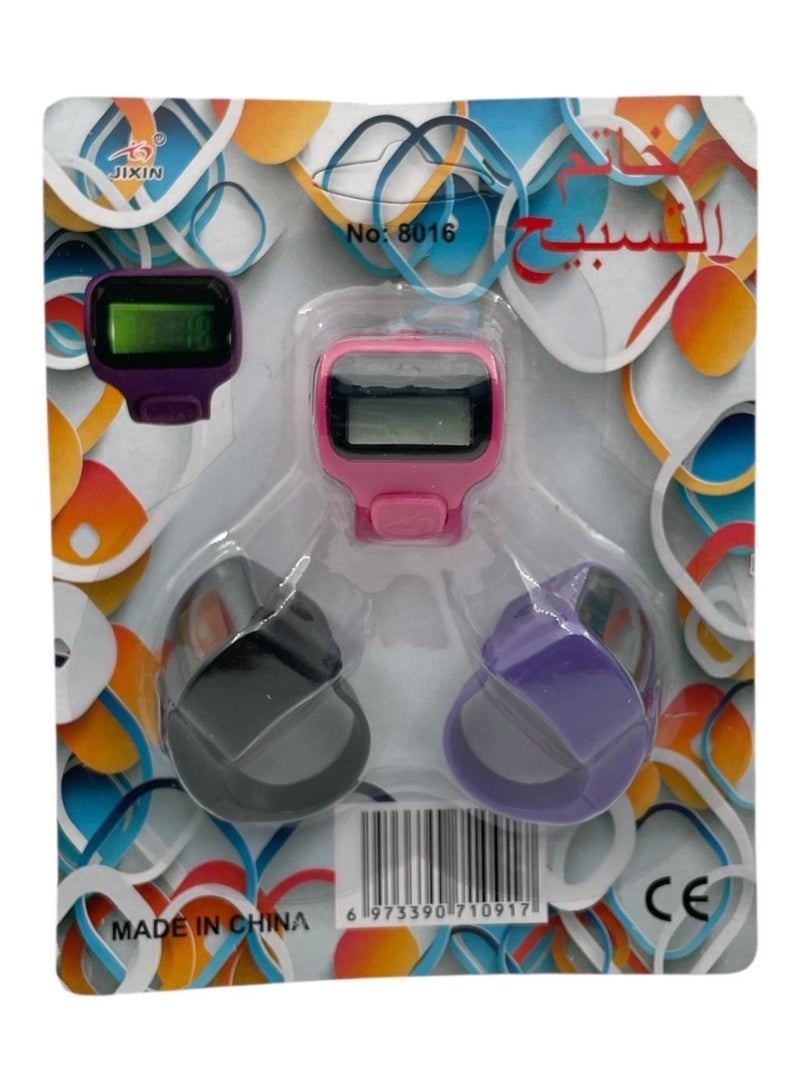 Digital Electronic Finger Counter Set, 3 Pieces, Multi-Color LED - Image 1