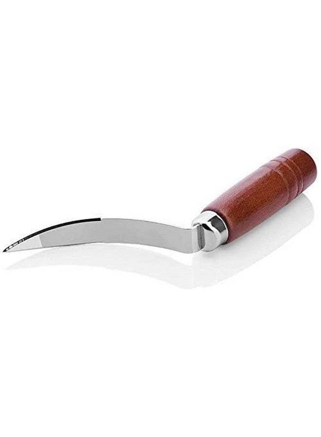 P-Plus International Fruit Cutter Creative Wooden Handle Coconut Cutter for Kitchen Home Coconut Meat Extractor Stainless Steel - Image 4