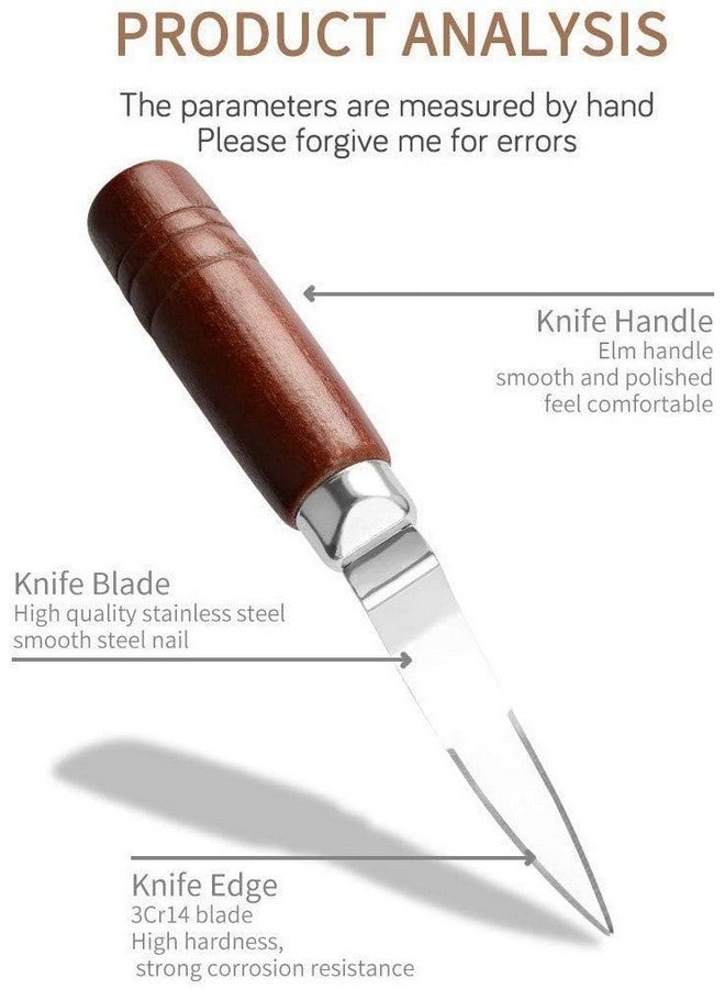 P-Plus International Fruit Cutter Creative Wooden Handle Coconut Cutter for Kitchen Home Coconut Meat Extractor Stainless Steel - Image 3