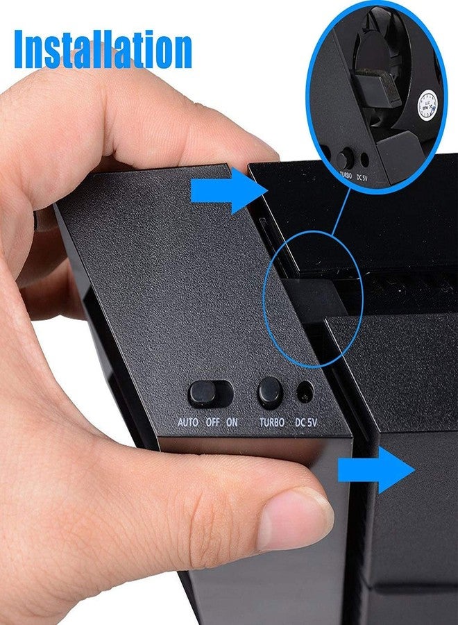 مروحة تبريد Linkhood لجهاز PS4، مبرد خارجي USB بخمس مراوح توربو للتحكم في درجة الحرارة، لجهاز ألعاب سوني بلاي ستيشن 4 - Image 2