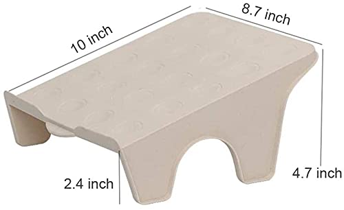 NILKANTH Plastic Double Layer Shoe Storage Stand Free Standing Shoes Stand Rack Holder Stacker Shelf Closet Organizer Space SaverColorBegieBluePink Pack of 12 - Image 2