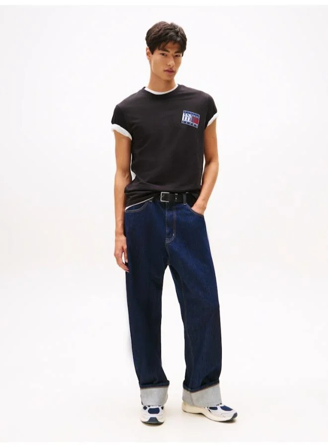 TOMMY JEANS Flag Logo Jersey Crew Neck T-Shirt