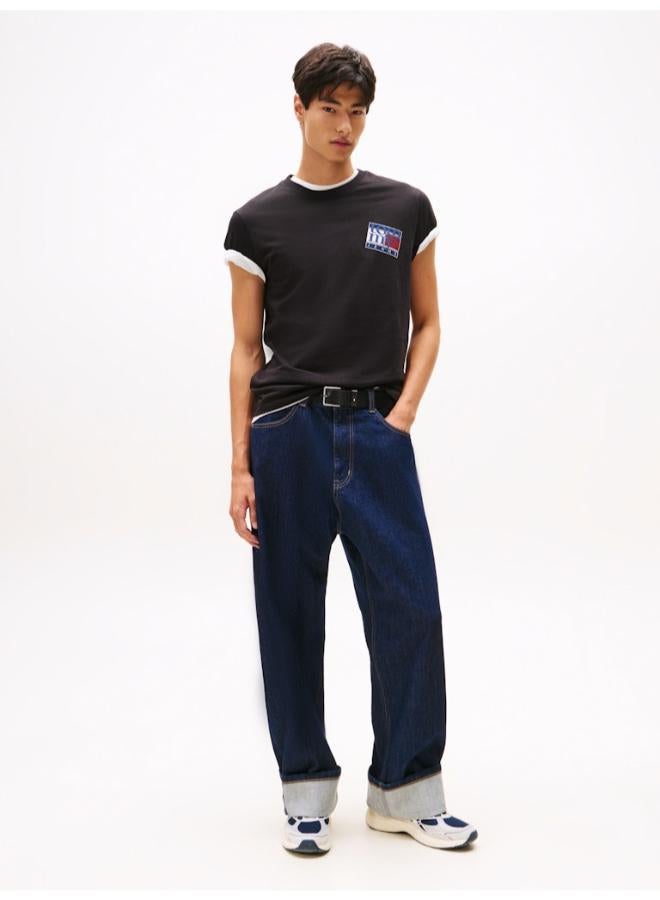 TOMMY JEANS Flag Logo Jersey Crew Neck T-Shirt - Image 4