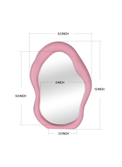 Cool Baby Polymorph Pattern Irregular Makeup Mirror Tabletop Vanity Mirror Cosmetic Desktop Mirror Hanging Wall Mirrors Desk Countertop Dressing for Home Bedroom Decorative Pink  - Image 3