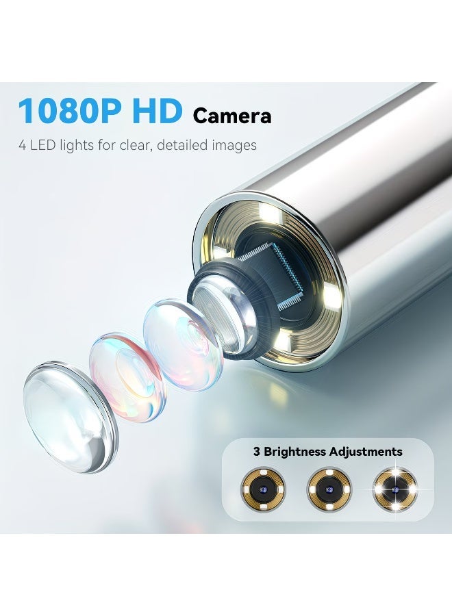M MIAOYAN 5-in-1 Digital Otoscope with Screen, 1080P HD Ear Camera, 4X Magnification, Rechargeable Ear Wax Removal Tool for Ear, Nose, Skin Inspection - Image 4