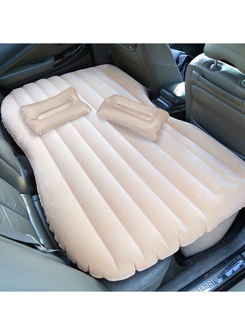 DubaiGallery مرتبة هوائية متنقلة قابلة للنفخ في المقعد الخلفي للسيارة مع مضخة محرك ووسادتين للنوم والراحة والسفر - Image 3