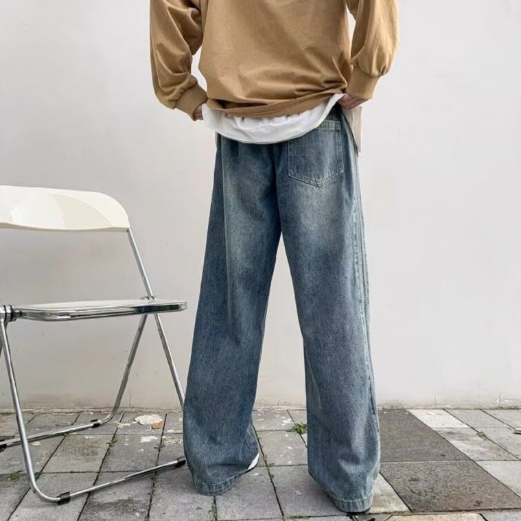 Unisex Classic Denim Jeans Loose Fit Daily Outdoor Wear - Image 3