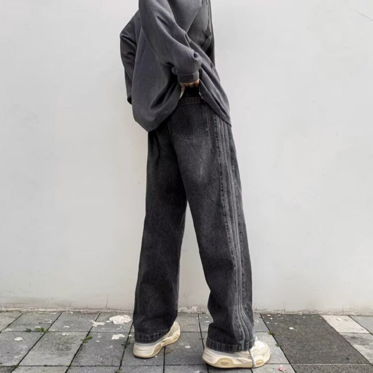 Unisex Classic Denim Jeans Loose Fit Daily Outdoor Wear - Image 5