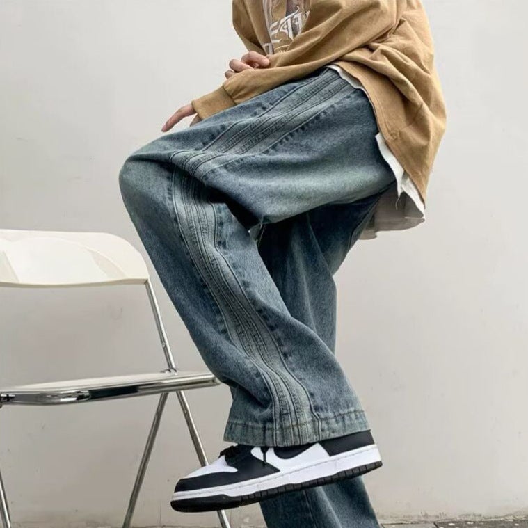 Unisex Classic Denim Jeans Loose Fit Daily Outdoor Wear - Image 4