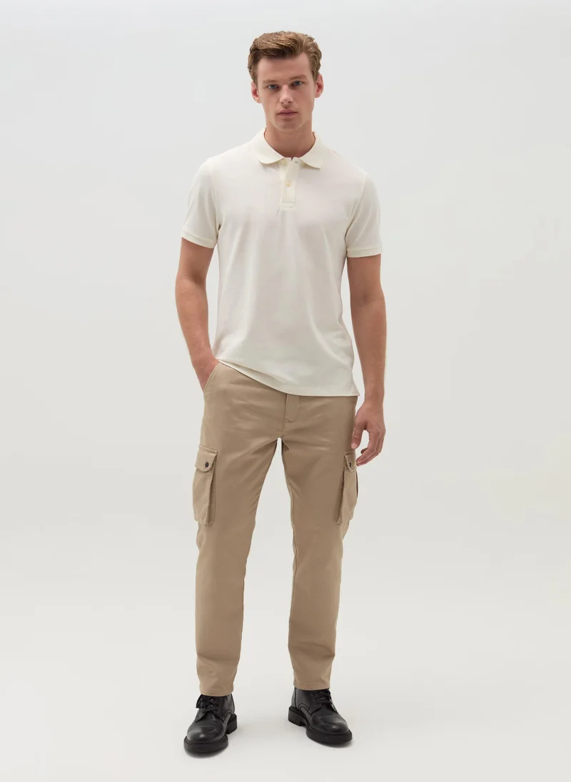 Ovs Cotton pique polo shirt