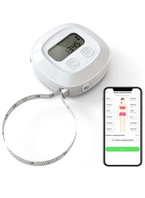 tape measure for body smart bluetooth digital measuring tape with app retractable function accurate measurement tape for weight loss muscle gain fitness bodybuilding inches cm