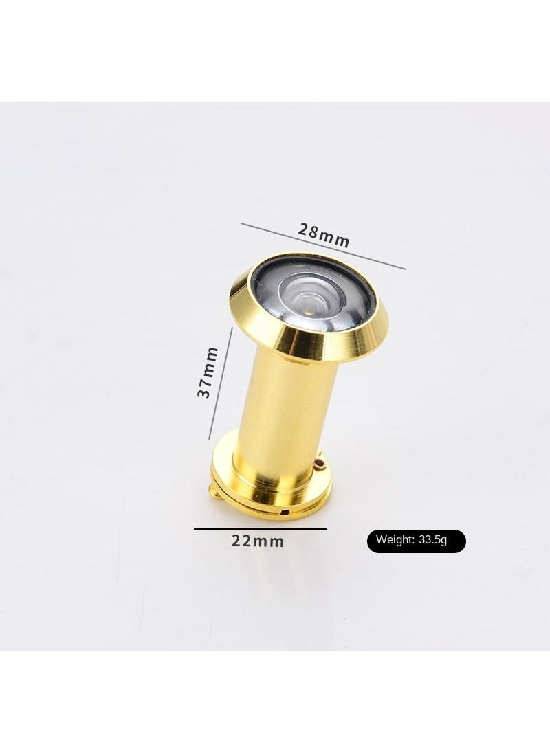 Generic Pipe Diameter 16mm Bright Gold For Door Thickness 40-63mm Safety Door Viewer Security Door Wooden Door Mirror 200 Degree Wide Angle HD Glass Lens Anti-pry  - Image 2