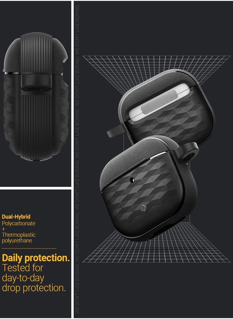 Parallax AirPods 4 Case Cover (2024) with carabiner - Matte Black