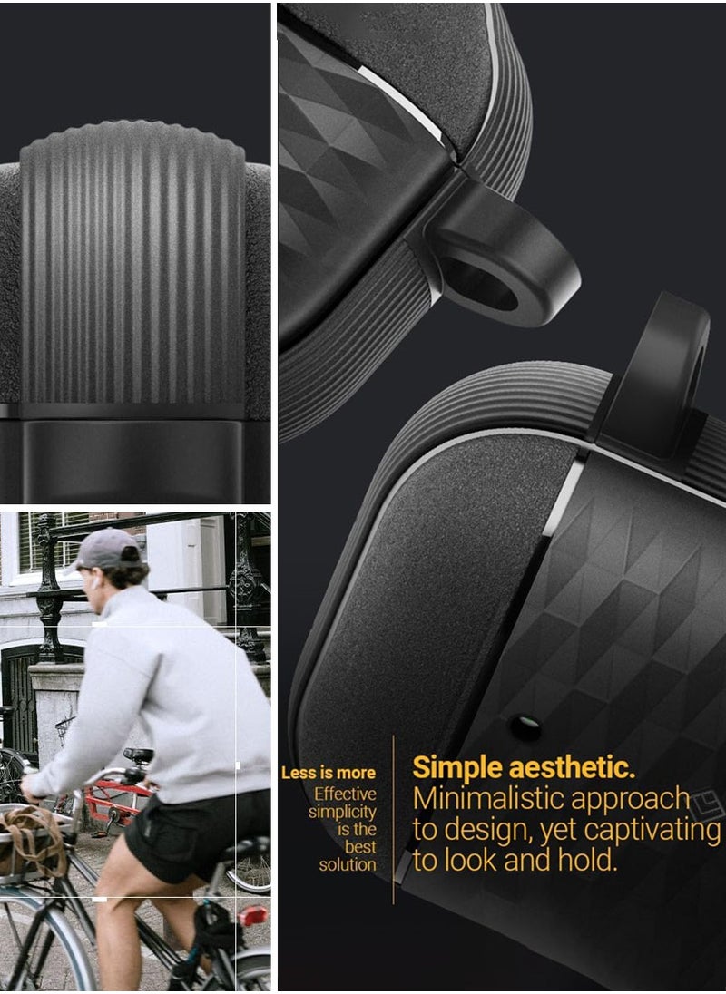 Parallax AirPods 4 Case Cover (2024) with carabiner - Matte Black