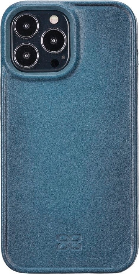 BOULETTA Apple iPhone 13 Pro Max Compatible Leather Back Cover Hull BRN4EF Blue  - Image 1