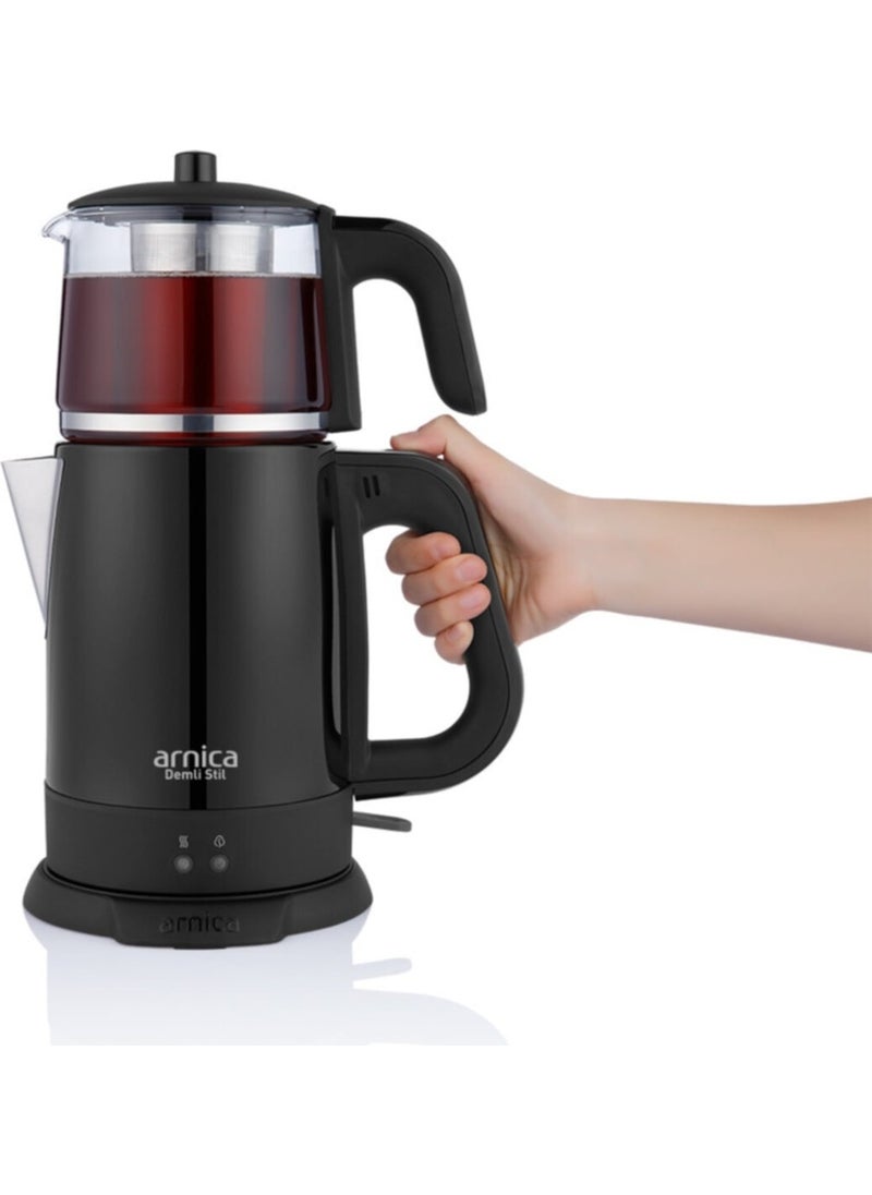 Arnica IH33205 Infused Style Black Glass Tea Machine  - Image 1