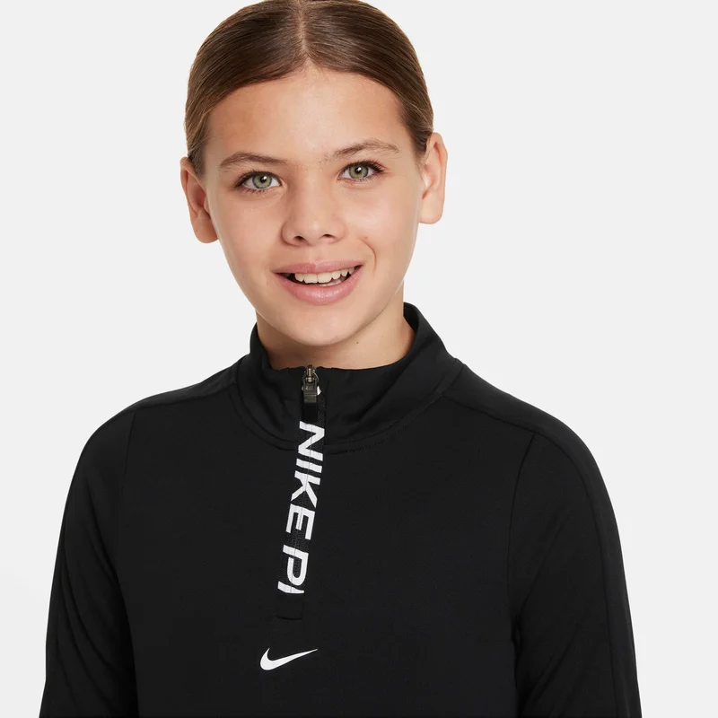Nike Black Girls' Pro Dri-FIT 1/2-Zip Top  | Best Price UAE