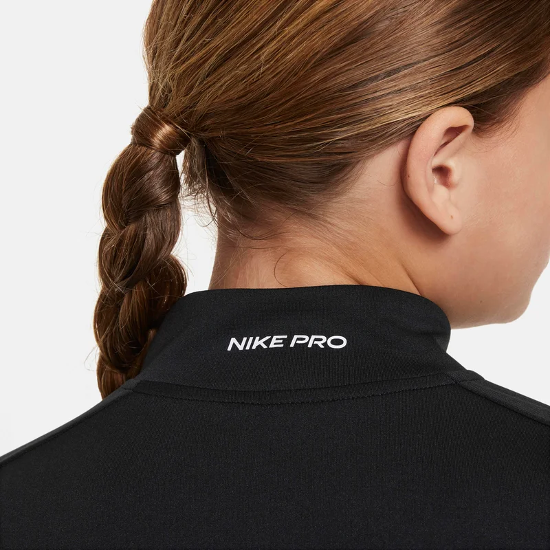 Nike Black Girls' Pro Dri-FIT 1/2-Zip Top  | Best Price UAE
