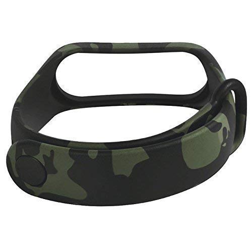 VEROX Adjustable Replacement Band Strap Compatible with Mi Band 3 Strap Combo Army Green Color Strap | Mi Band 3 Camouflage Military Style Strap with Screen Protector - Image 5