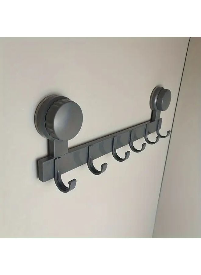 رفرف حمام مضيء فاخر عملي مثبت على الحائط مع 6 خطاطيف وكؤوس شفط قوية - Image 4