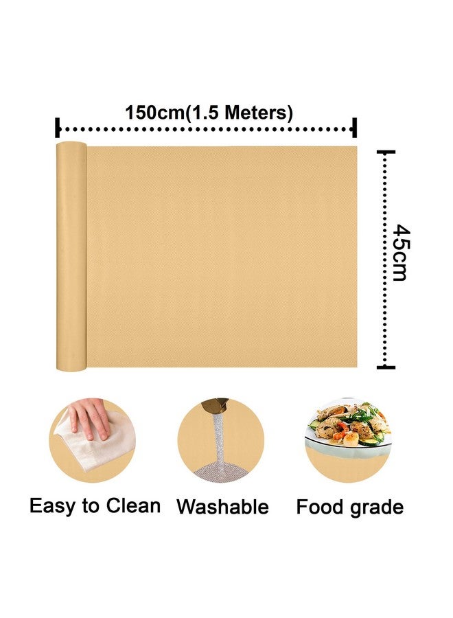 ElastPro ElastPro (45 cm X 1.5 m) Beige EVA Food Grade Washable Anti Slip Mat/Sheet for Fridge, Shelf Liner, Table, Kitchen Drawer mat (Diamond Texture, Beige)  - Image 2