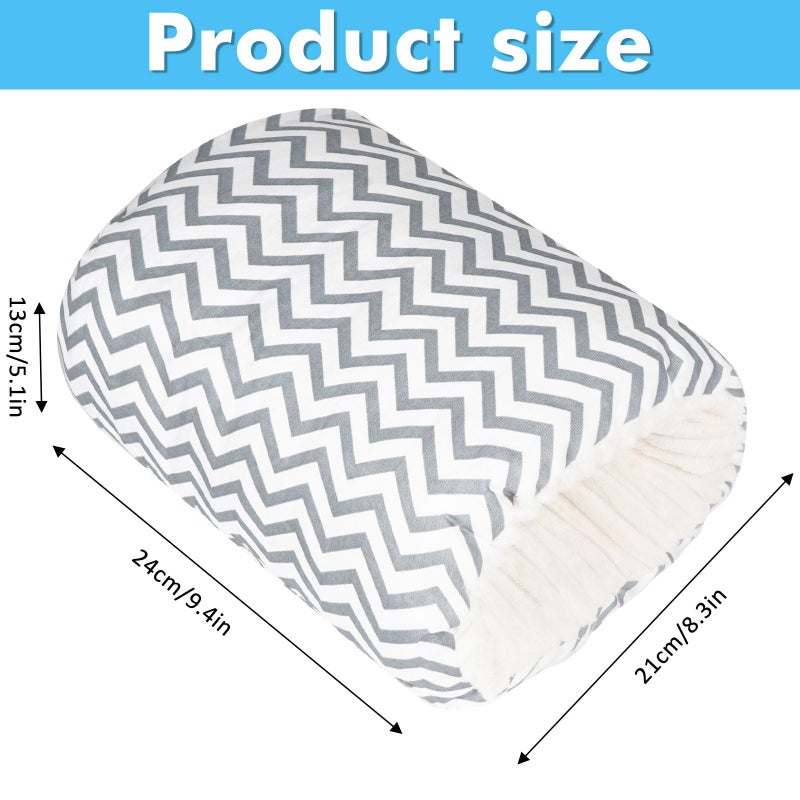 TEUOPIOE Baby Feeding Arm Pillow,Soft Cotton Bottle Nursing Arm Pillows for Newborn,Breastfeeding Pillows for More Support for Mom and Baby,Portable and Washable,Ergonomic Nursing Essentials(Grey Stripes) - Image 3