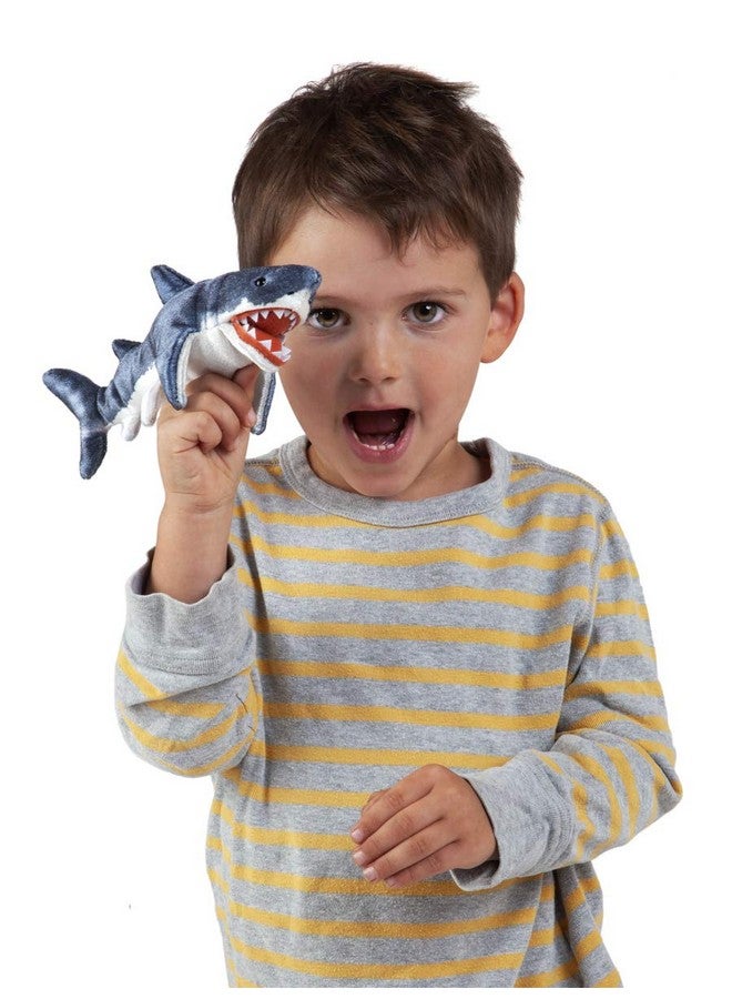 Folkmanis Mini Shark Finger Puppet, Gray, One Size - Image 3