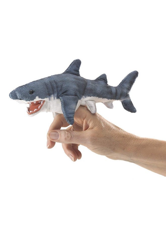 Folkmanis Mini Shark Finger Puppet, Gray, One Size - Image 1