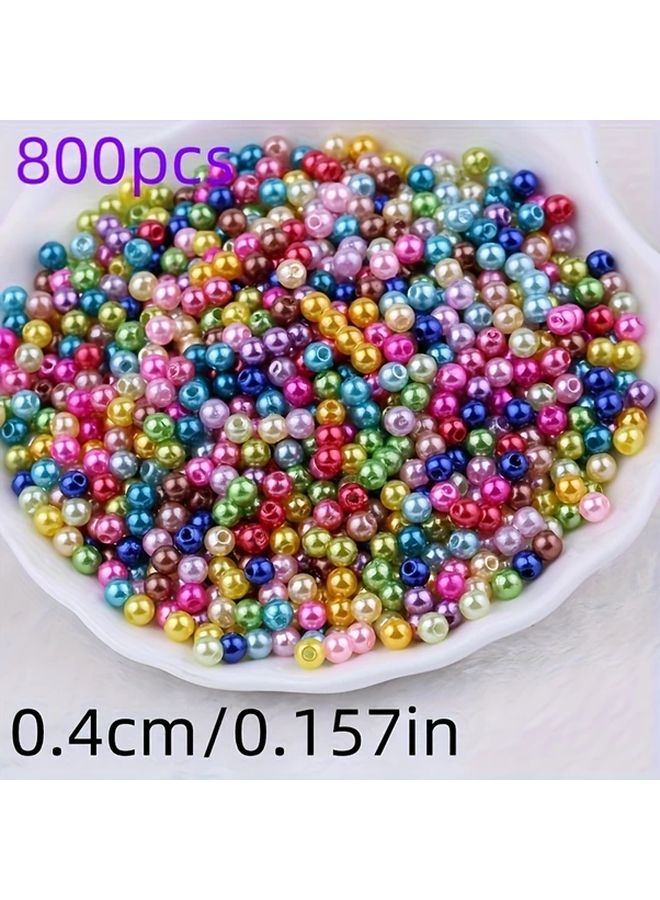 Mixed Color Straight Hole Loose Beads 4mm 5mm 6mm 8mm 800 Pcs DIY Jewelry Making Supplies - Image 3