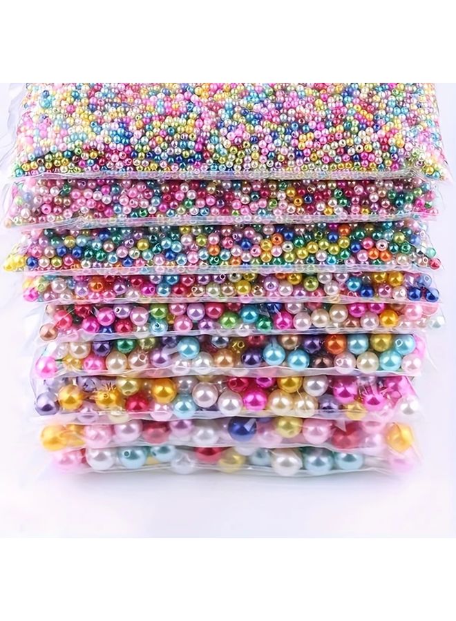 Mixed Color Straight Hole Loose Beads 4mm 5mm 6mm 8mm 800 Pcs DIY Jewelry Making Supplies - Image 2