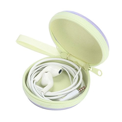 Stealodeal Round Aluminium Zipper Headphone Case Paris PC-01 (Multicolor) (All Earphones) - Image 2