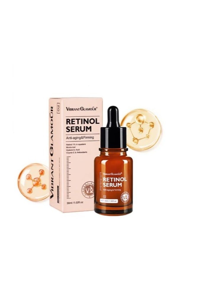 Vibrant Glamour - Retinol Face Serum Anti-aging Firming Moisturizing Fade Fine Lines Deep Care Essence 30ml - Image 1