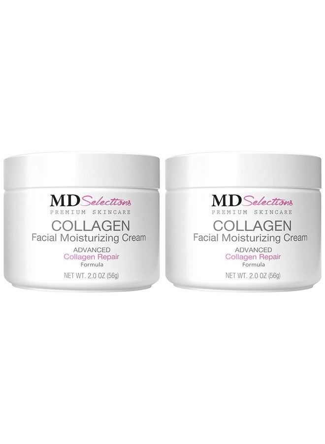 MD Selections Collagen Face Moisturizer Peptide - Anti-Wrinkle Facial Moisturizer For Face - Niacinamide, Deeply Hydrating Peptide Complex Cream, Facial Skin Care Products For Dry - 2Oz (Pack of 2) - Image 1