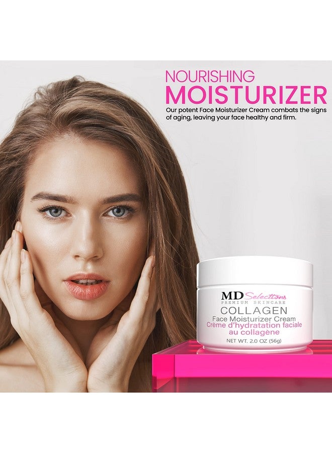 MD Selections Collagen Face Moisturizer Peptide - Anti-Wrinkle Facial Moisturizer For Face - Niacinamide, Deeply Hydrating Peptide Complex Cream, Facial Skin Care Products For Dry - 2Oz (Pack of 2) - Image 4
