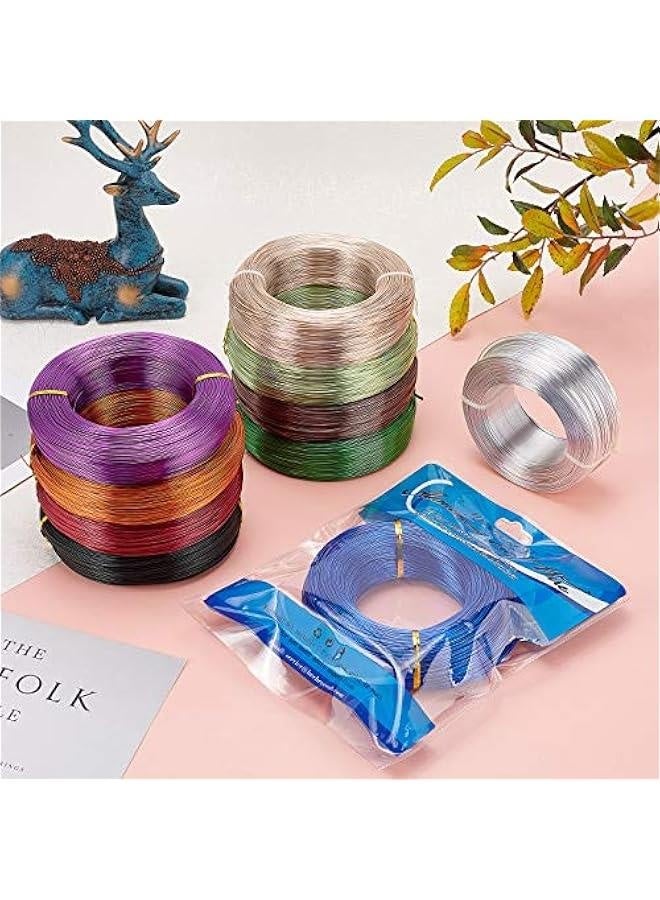 سلك ألمنيوم فضي بسمك 20 قياس بطول 984 قدم مرن لصنع التحف المعدنية وتزيين المجوهرات وإمدادات الحدائق - Image 4