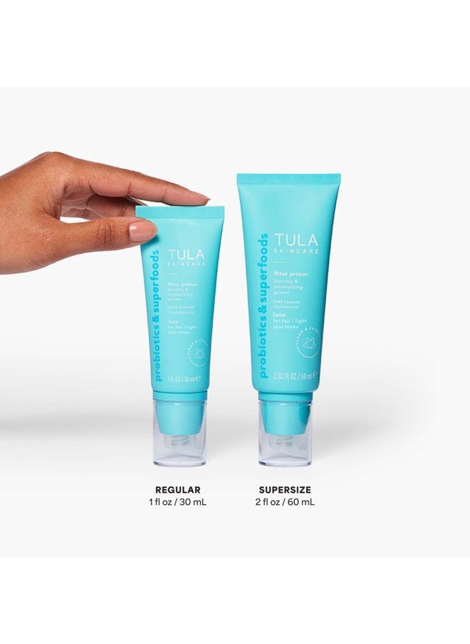 TULA Skin Care Face Filter Blurring and Moisturizing Primer - Luna, Evens the Appearance of Skin Tone & Redness, Hydrates & Improves Makeup Wear, 1fl oz  - Image 3