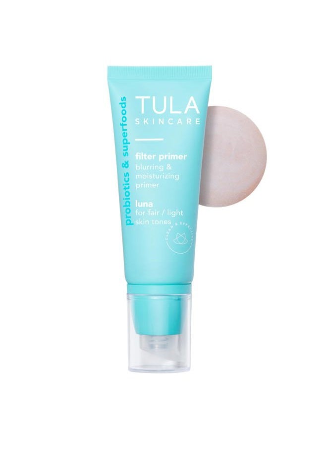 TULA Skin Care Face Filter Blurring and Moisturizing Primer - Luna, Evens the Appearance of Skin Tone & Redness, Hydrates & Improves Makeup Wear, 1fl oz  - Image 1