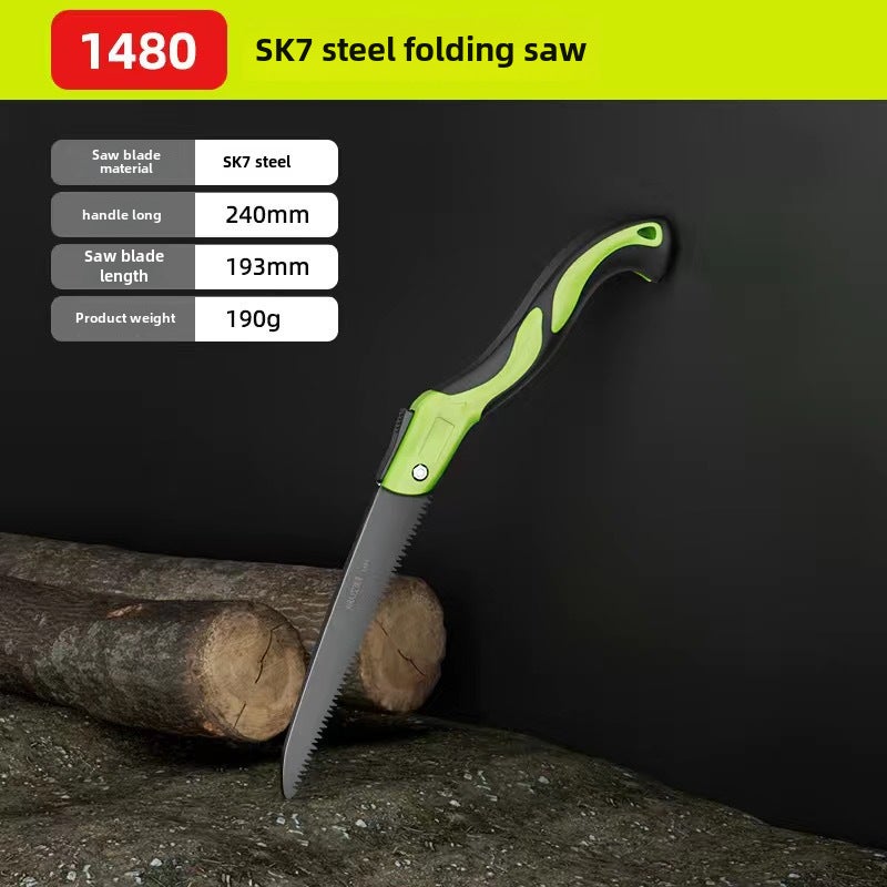 Arrizo Foldableing Saw Manganese Steel Saw Sharp and Wear-Resistant Portable Woodworking Special Hand Saw Household Cross-Border Delivery(SK7 Steel 180mm Folding Saw) - Image 1