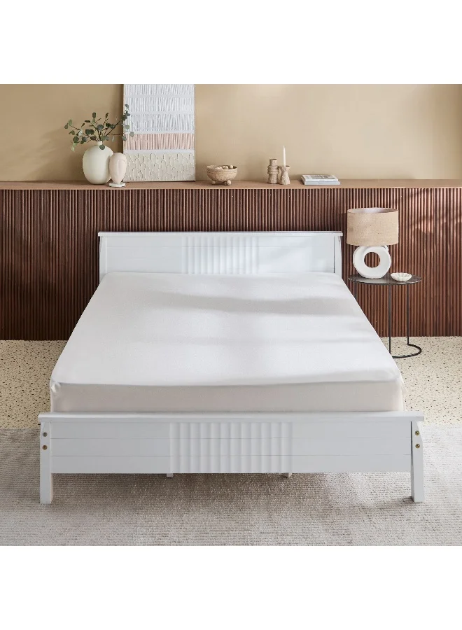 Home Box Derby Solid Microfiber Olympic Queen Fitted Sheet - 160x200+25 cm