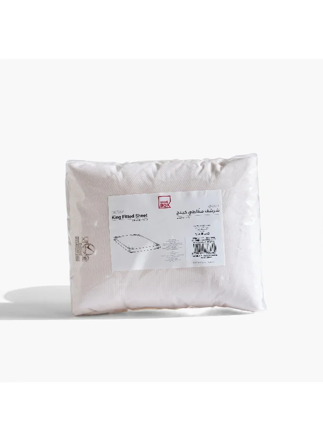 Home Box Derby Solid Microfiber Olympic Queen Fitted Sheet - 160x200+25 cm