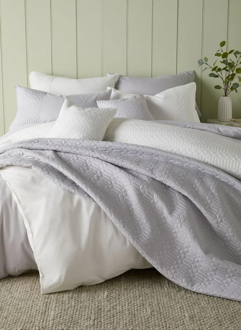 Matalan Grey Geo Pinsonic Duvet Cover