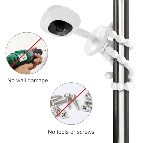 AISVAN Baby Monitor Mount Compatible with Nanit Pro Smart & Flex Stand Baby Monitor, Flexible Arm Monitor Mount,Baby Camera Holder Stand Without Tools - Image 5