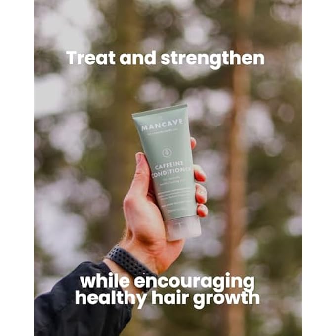 ManCave CAFFEINE CONDITIONER FOR MEN, ENCOURAGE HEALTHY HAIR GROWTH, CONDITION AND STRENGTHEN WITH CAFFEINE, SHEA BUTTER AND PANTHENOL, NATURAL, VEGAN, CRUELTY FREE, 200 ML - Image 3