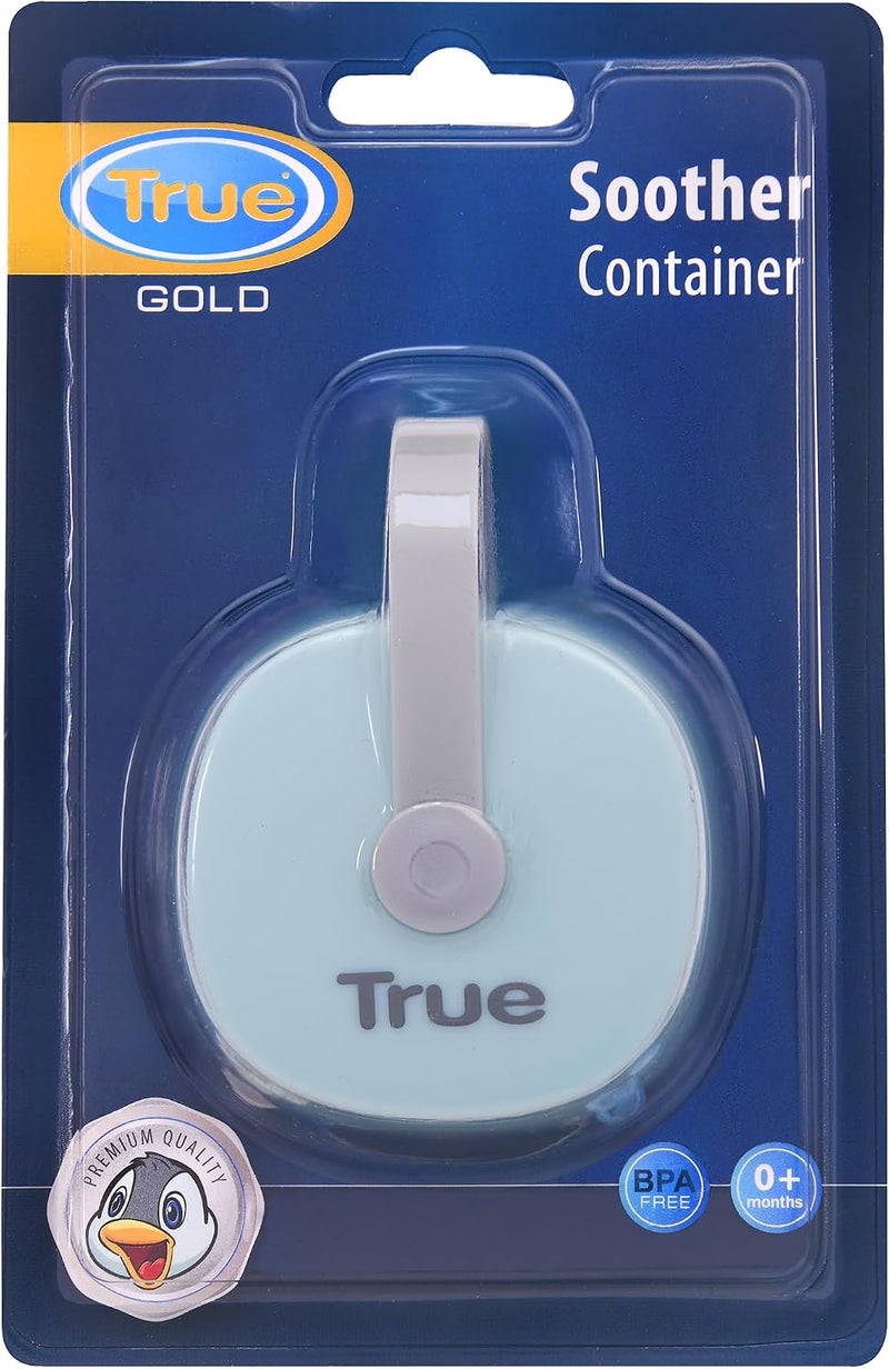 True Gold Soother container with hanger-BLUE - Image 2