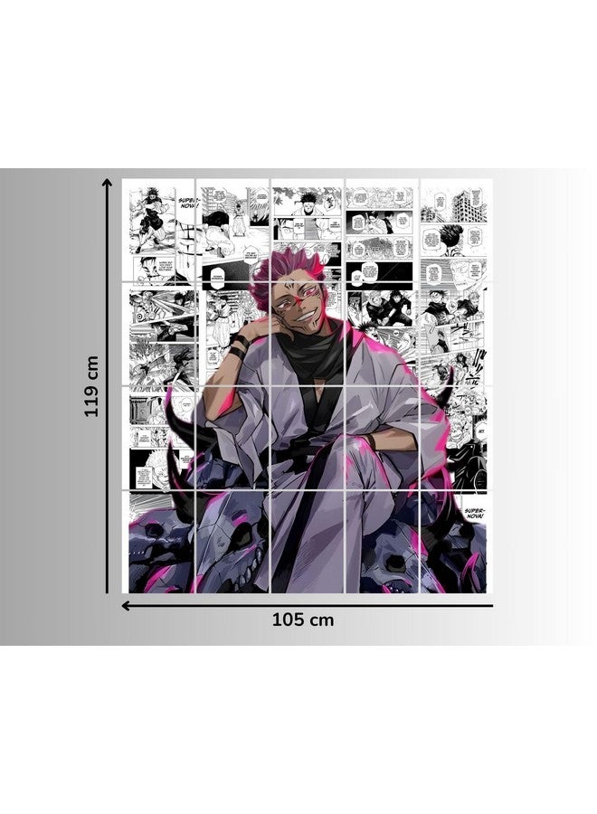 Posters Inc Jujutsu Kaisen Manga Panel Collage Art Kit, Anime Merchandise Wall Decoration Items for Living Room, Home Decor Birthday Gifts for Men, 300 GSM Print, A4 Size Paper with Sticker Set of 20 - Image 5