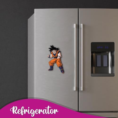 Bhai Please Goku Wooden Fridge Magnet (Pack of 1) | Cartoon Characters,Movie,TV, Comics, Anime| Fridge Decorations | Gift for Friends, Colleagues, Gen Y | Birthday, Return Gift - Image 3