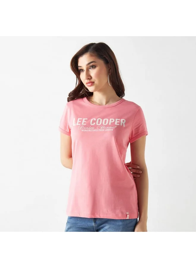 Lee Cooper Lee Cooper Typography Detail T-shirt with Short Sleeves