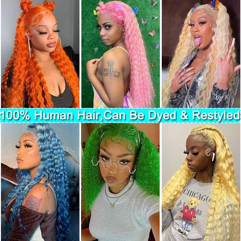 WPPIKK 613 Lace Front Wig Human Hair 180 Density Blonde Wig Human Hair Wet and Wavy Wigs for Black Women Glueless HD Lace Frontal Wigs (22 Inch) - Image 4